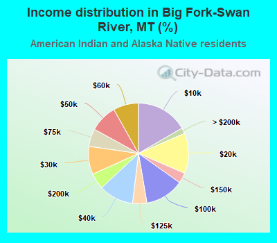 Income distribution in Big Fork-Swan River, MT (%)
