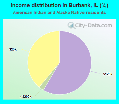 Income distribution in Burbank, IL (%)
