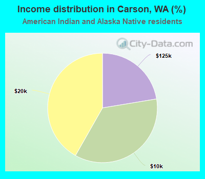Income distribution in Carson, WA (%)