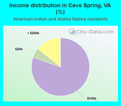 Income distribution in Cave Spring, VA (%)
