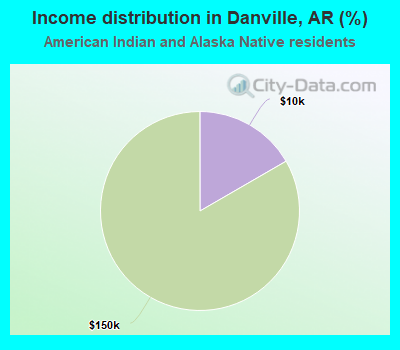 Income distribution in Danville, AR (%)