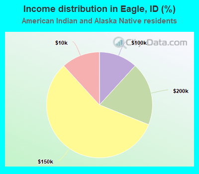 Income distribution in Eagle, ID (%)