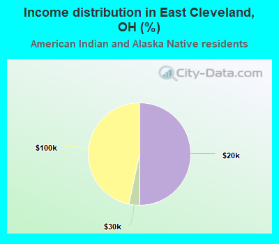 Income distribution in East Cleveland, OH (%)