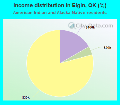 Income distribution in Elgin, OK (%)