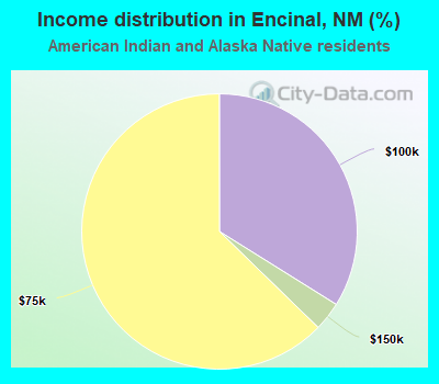 Income distribution in Encinal, NM (%)