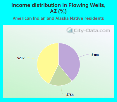 Income distribution in Flowing Wells, AZ (%)