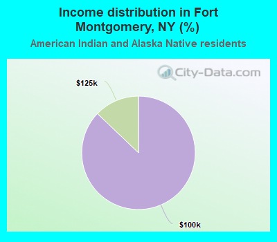 Income distribution in Fort Montgomery, NY (%)