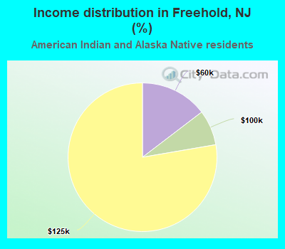 Income distribution in Freehold, NJ (%)