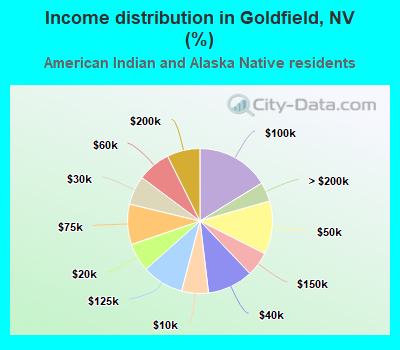 Income distribution in Goldfield, NV (%)