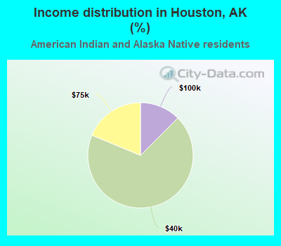 Income distribution in Houston, AK (%)