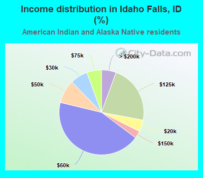 Income distribution in Idaho Falls, ID (%)