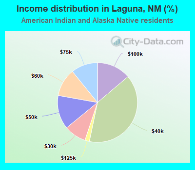 Income distribution in Laguna, NM (%)