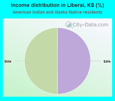 Income distribution in Liberal, KS (%)