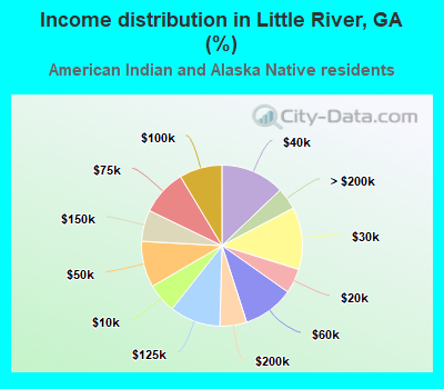 Income distribution in Little River, GA (%)