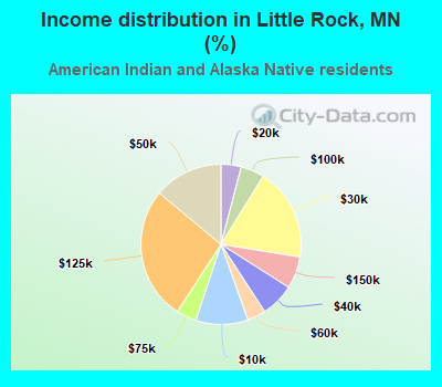 Income distribution in Little Rock, MN (%)
