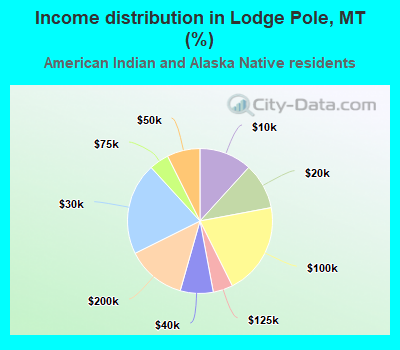 Income distribution in Lodge Pole, MT (%)