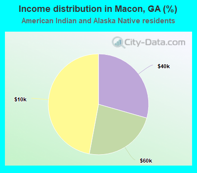 Income distribution in Macon, GA (%)