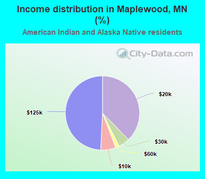 Income distribution in Maplewood, MN (%)