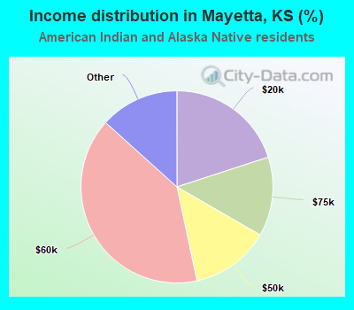 Income distribution in Mayetta, KS (%)