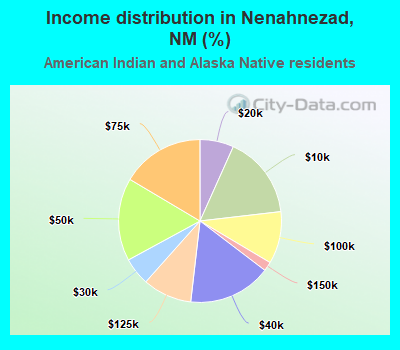 Income distribution in Nenahnezad, NM (%)