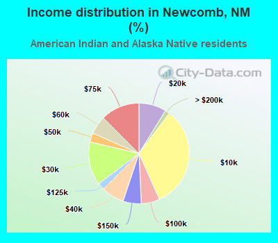 Income distribution in Newcomb, NM (%)