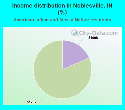 Income distribution in Noblesville, IN (%)