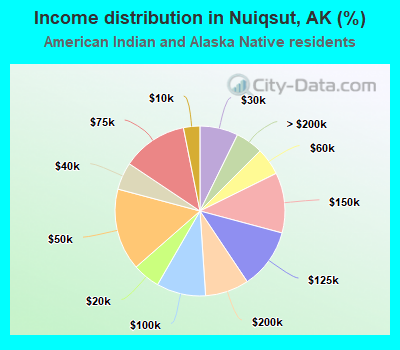 Income distribution in Nuiqsut, AK (%)