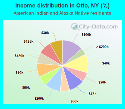 Income distribution in Otto, NY (%)