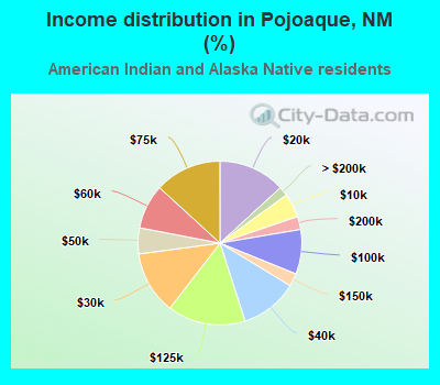 Income distribution in Pojoaque, NM (%)