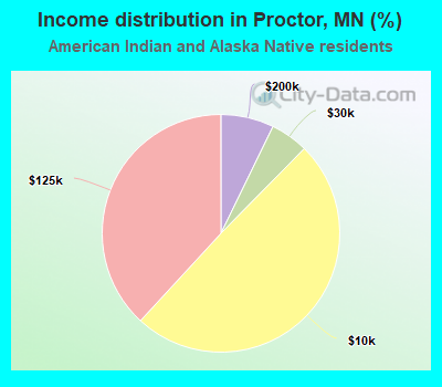 Income distribution in Proctor, MN (%)