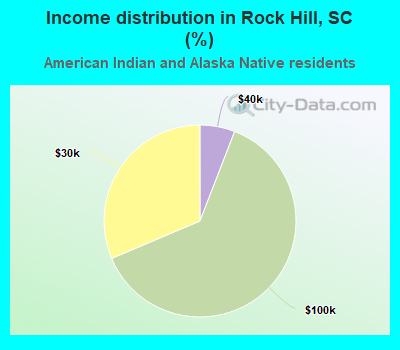 Income distribution in Rock Hill, SC (%)