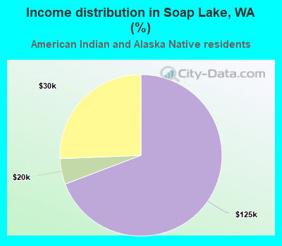 Income distribution in Soap Lake, WA (%)