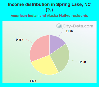 Income distribution in Spring Lake, NC (%)