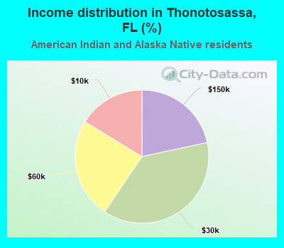 Income distribution in Thonotosassa, FL (%)