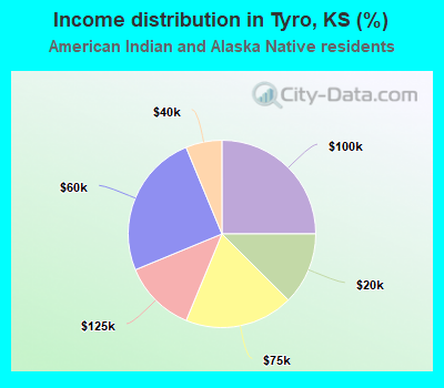 Income distribution in Tyro, KS (%)