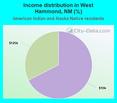 Income distribution in West Hammond, NM (%)