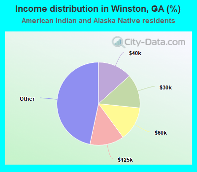Income distribution in Winston, GA (%)