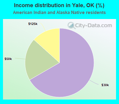 Income distribution in Yale, OK (%)