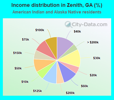 Income distribution in Zenith, GA (%)