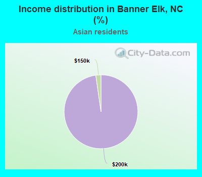 Income distribution in Banner Elk, NC (%)