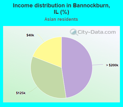 Income distribution in Bannockburn, IL (%)