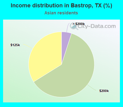 Income distribution in Bastrop, TX (%)