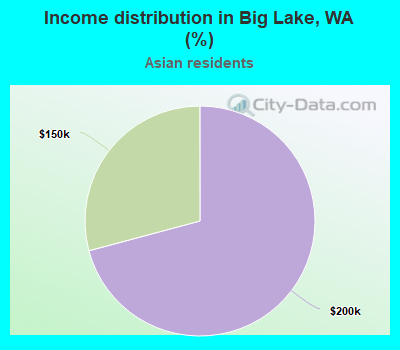 Income distribution in Big Lake, WA (%)