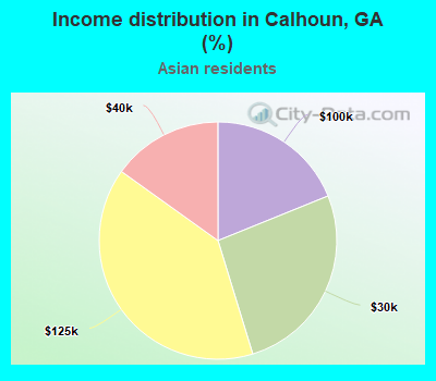 Income distribution in Calhoun, GA (%)