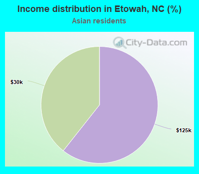 Income distribution in Etowah, NC (%)