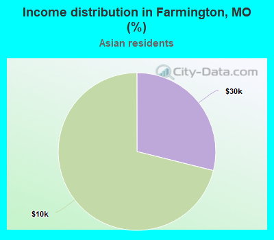 Income distribution in Farmington, MO (%)