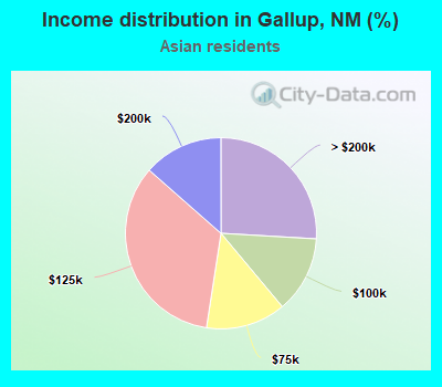 Income distribution in Gallup, NM (%)