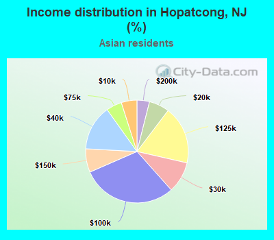 Income distribution in Hopatcong, NJ (%)