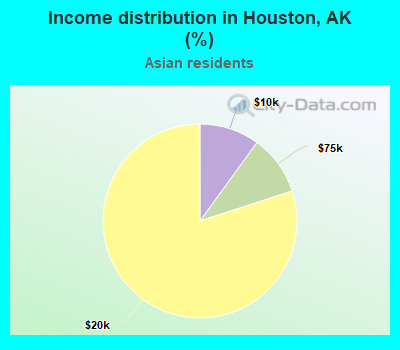Income distribution in Houston, AK (%)