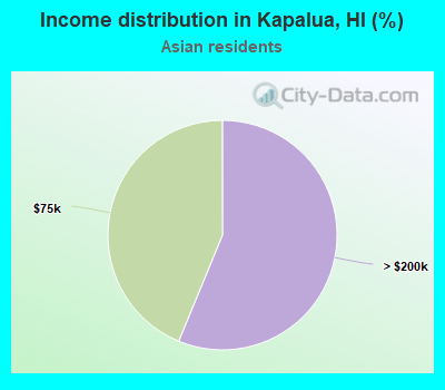 Income distribution in Kapalua, HI (%)
